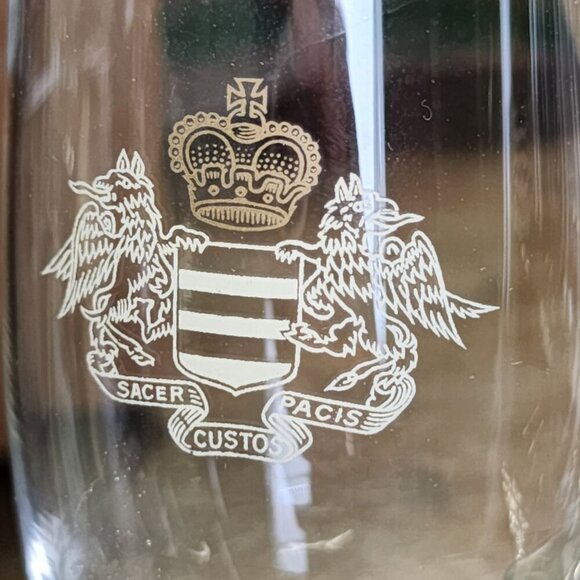 Prince Hubert De Polignac Cognac Etched Stemmed Glasses Set Of 4 VTG - Picture 7 of 8